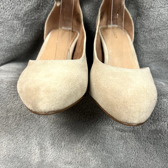 Soludos Gemma Heel Shoes Womens 8 Beige Suede Leather Strappy Anthropologie - Picture 4 of 13